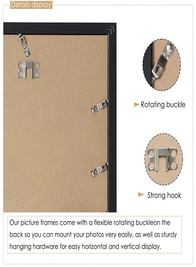 DUENPY 12x30 Collage Picture Frame Displays One 8x10 inch Photos and Eight 4x6 photos Collage Available Horizontal Wall Mounting Display and Vertical Black - Image 4
